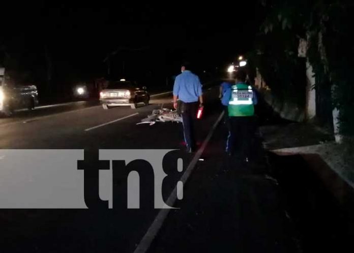 Accidente de tránsito deja un lesionado grave en Jinotepe