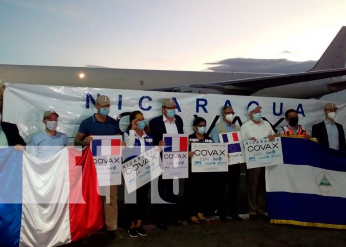 Nicaragua recibe vacunas Pfizer proporcionadas por Francia