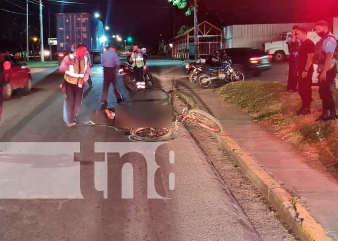 Managua: Ciclista muere en carretera norte tras embestida brutal
