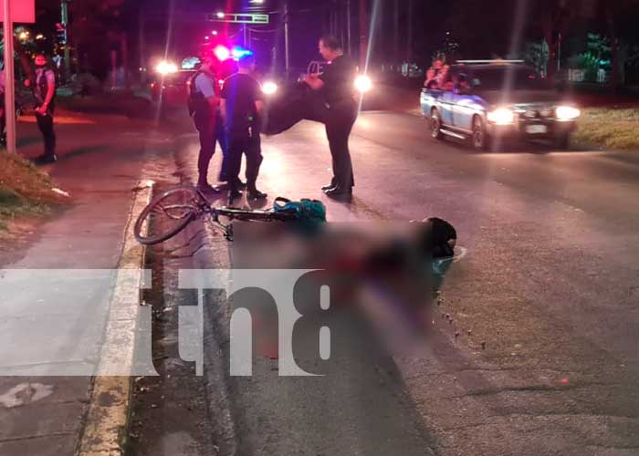 Managua: Ciclista muere en carretera norte tras embestida bruta