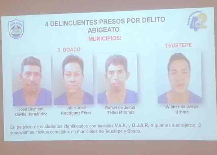 Policía Nacional captura a diez sujetos de alta peligrosidad en Boaco