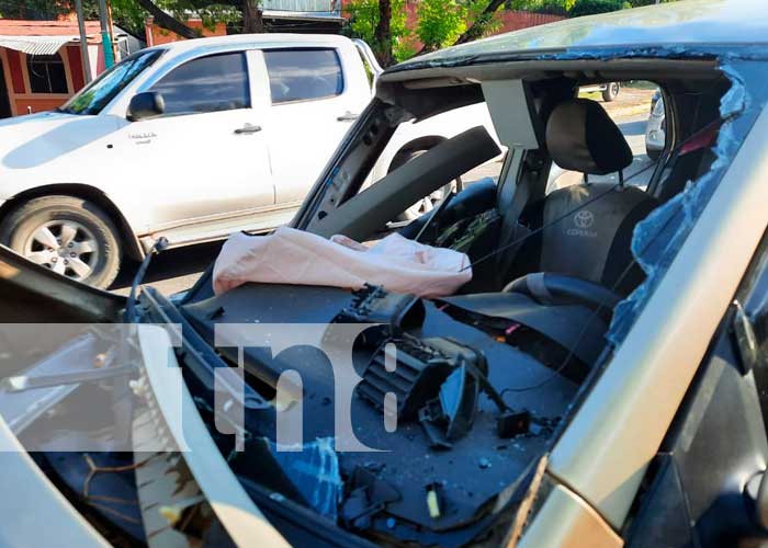 Escena de un accidente de tránsito en Nicaragua