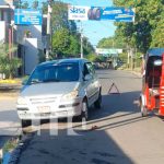 Accidente de tránsito que involucra a un taxi en Managua