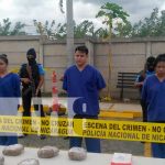 Incautación de drogas en un barrio de Managua