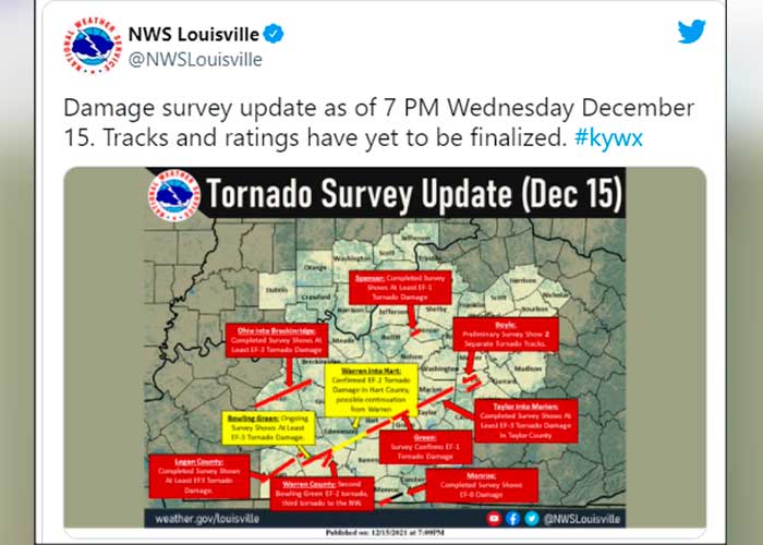 Emiten alerta de tornado para ocho estados en EEUU
