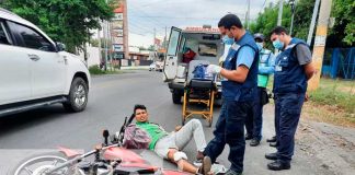 Accidente de tránsito en el sector de Las Brisas, en Managua