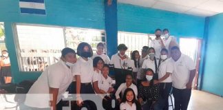 Actividad del cierre escolar en colegio Ramírez Goyena, en Managua
