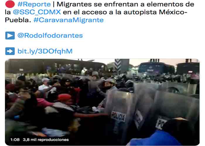 Al menos 17 heridos tras enfrentamientos entre migrantes y Policía en México