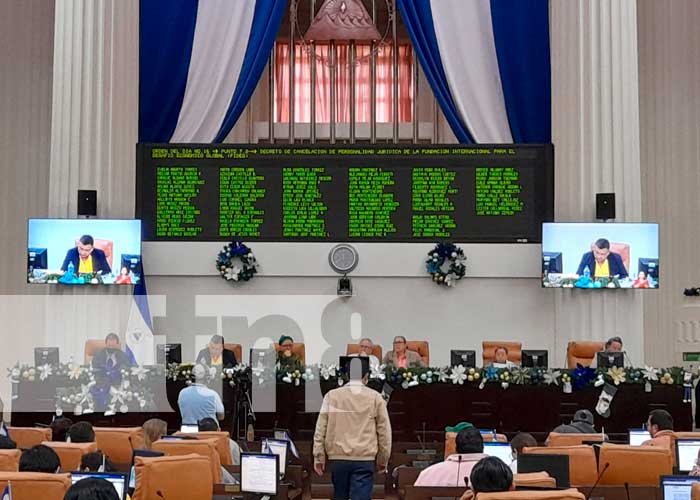 Parlamento de Nicaragua durante sesión