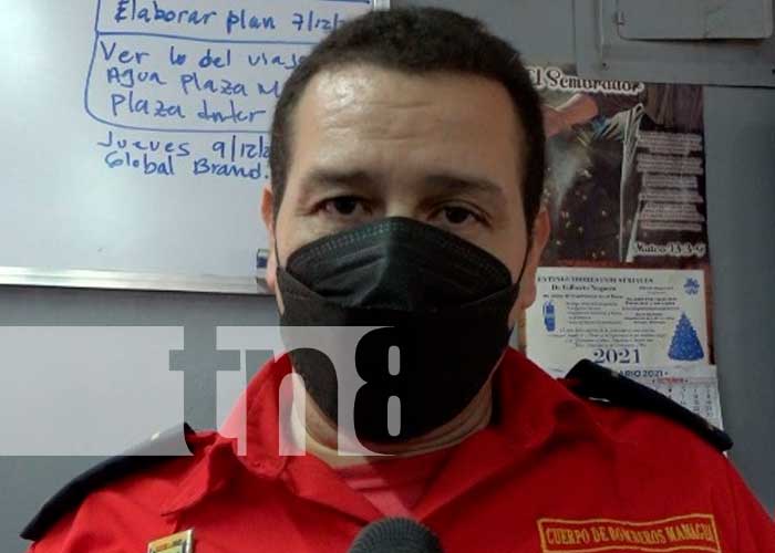 Jefe bomberil en Managua 