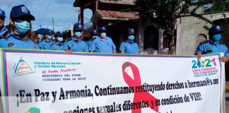 Caminata tras el día mundial del VIH en Río San Juan