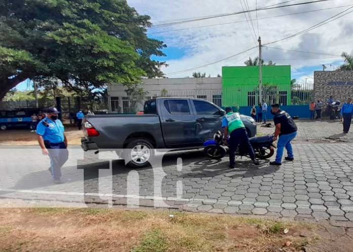 Escena del mortal accidente de tránsito en Managua