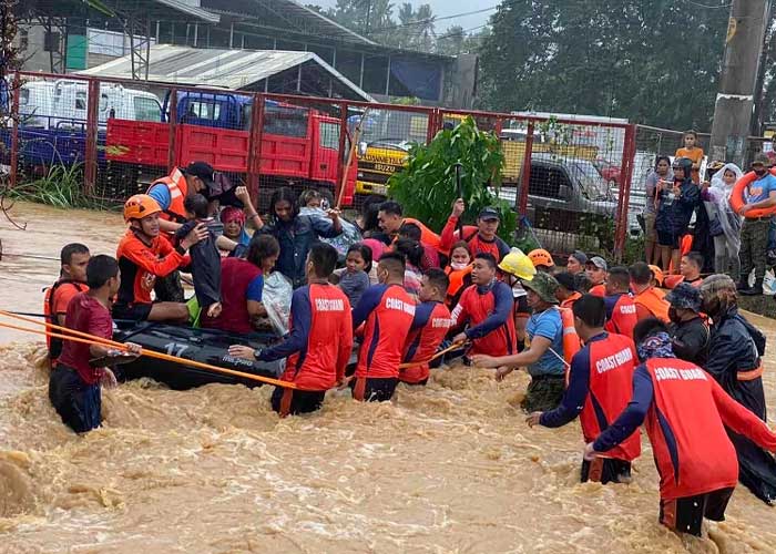 Tifón Rai dejó más de 98 mil evacuados en filipinas tras fuertes inundaciones