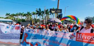 Caminata en Managua, Nicaragua, por el Día Mundial de Lucha contra el SIDA