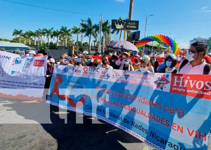 Caminata en Managua, Nicaragua, por el Día Mundial de Lucha contra el SIDA