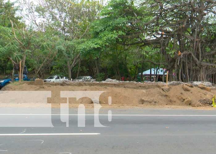 Lugar donde estará la remodelación a la entrada del Volcán Masaya