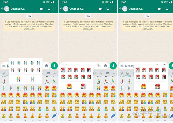 La nueva actualización de WhatsApp permitirá combinar tonos de piel