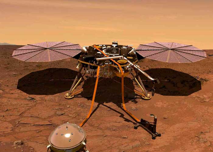 InSight fue azotado por una tormenta en Marte y está en modo seguro.