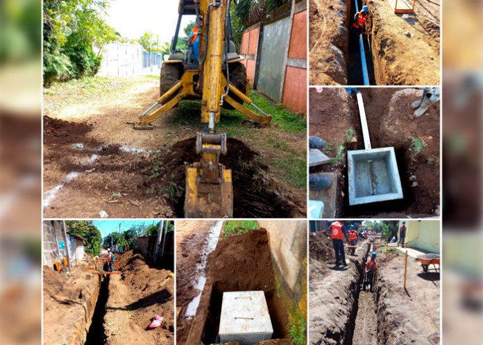 ENACAL avanza obras de saneamiento en Jinotepe