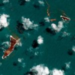 Sorprendentes imágenes muestran cómo el océano cubre la isla de Tonga