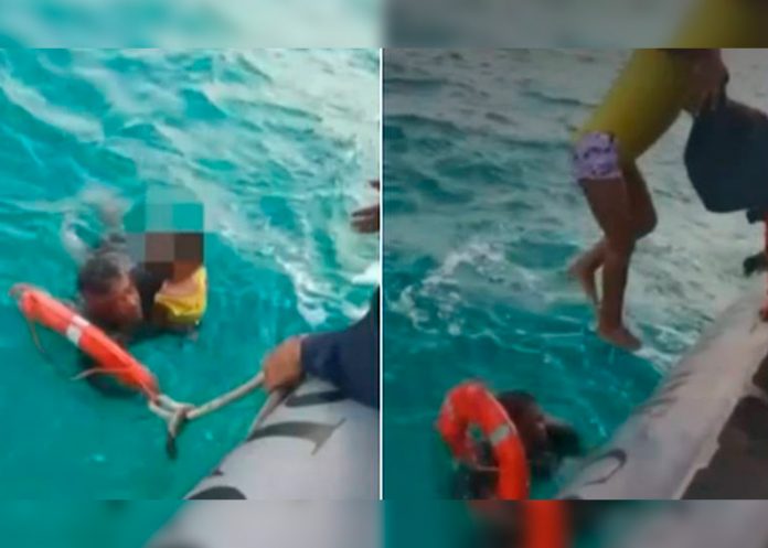 Rescatan a padre e hija de cuatro años que naufragaron en San Andrés