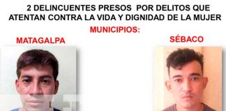 Delincuentes de Matagalpa capturados