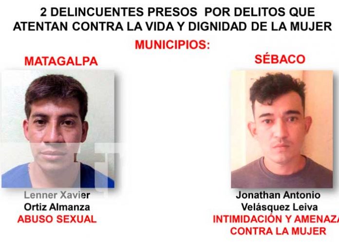 Delincuentes de Matagalpa capturados