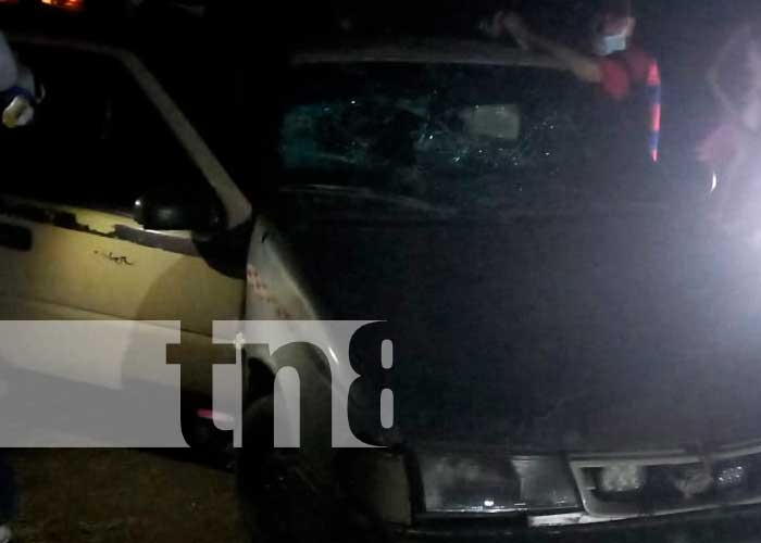 Peatón grave al ser catapultado por vehículo en Diriamba