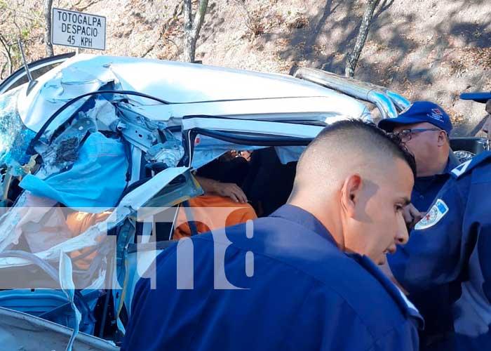 Brutal accidente deja un muerto y dos lesionados en Madriz