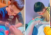 ¡Increíble! niño pone uñas acrilicas para operación de su hermano