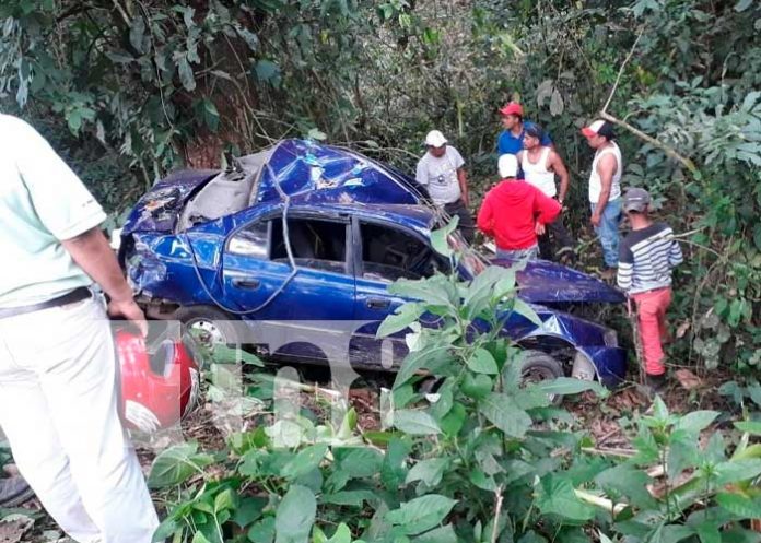 Dos personas lesionadas en accidente de tránsito en Chontales