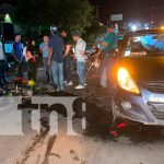 Motociclista impacta contra la cuneta en Juigalpa, Chontales