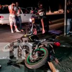 Managua: Irrespetan la señal de alto y terminan lesionados