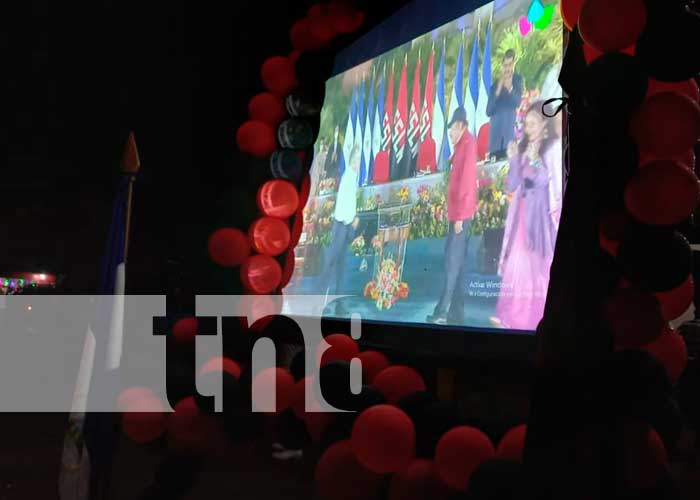 Militancia Sandinista celebró con alegría la juramentación presidencial desde San Carlos