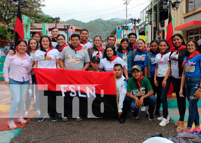 Militancia del Frente Sandinista en Jinotega celebra el triunfo del pueblo presidente