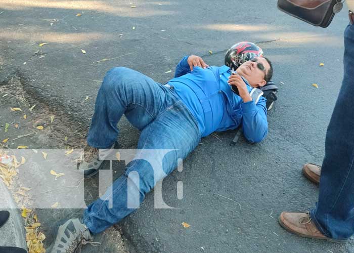 Conductor colisionado por vehículo particular en Managua