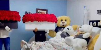 ¡Ya la ama! Anuel sorprende a su novia Yailin con osos y arreglos florales