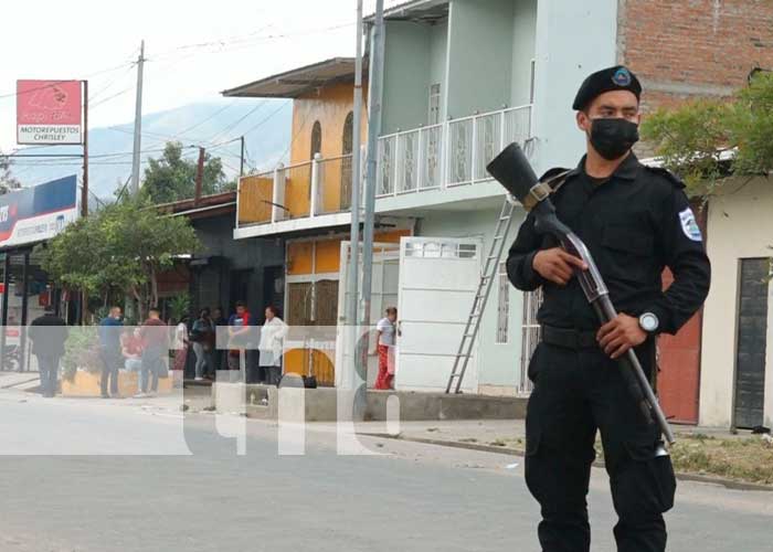 Lugar donde se registró una balacera en un barrio de Estelí