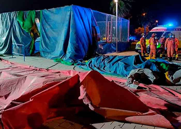 Niña muere tras volarse de un "brinca brinca" inflable en España 