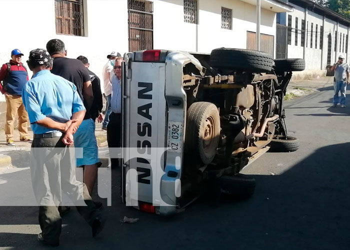 Aparatoso accidente en Jinotepe tras irrespetar la señal de Alto