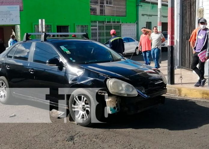 Aparatoso accidente en Jinotepe tras irrespetar la señal de Alto