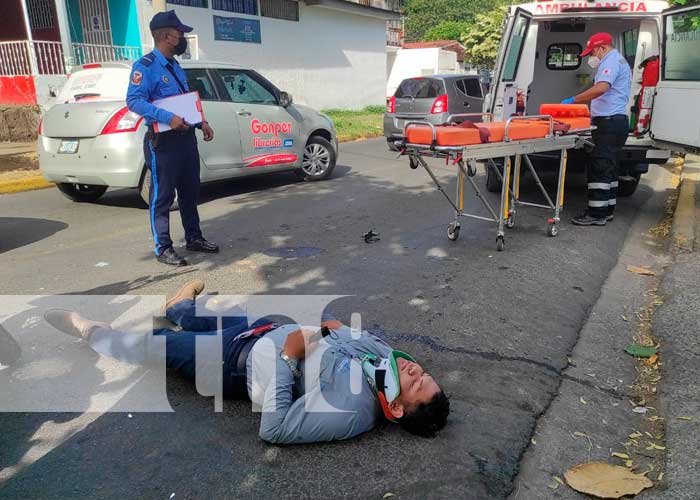 Escena del accidente de tránsito en la Colonia Centroamérica, Managua
