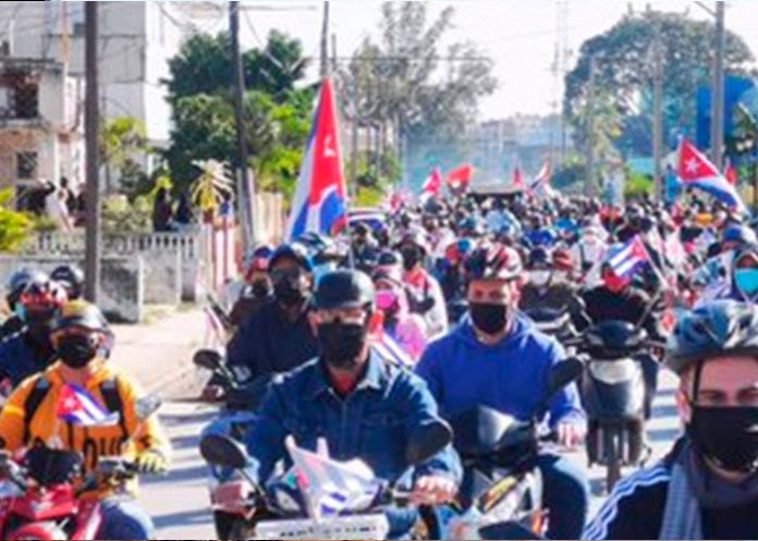 Realizan movilizaciones en Cuba contra el bloqueo de Estados Unidos