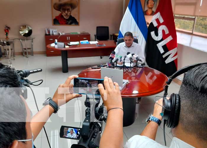  Conferencia de prensa desde el MHCP en Nicaragua