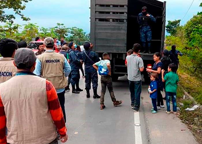 En Guatemala detienen la primera caravana migrantes hondureños de 2022