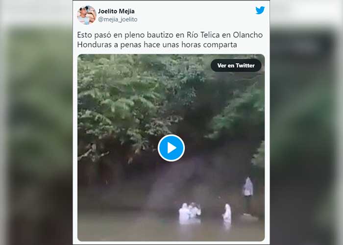 ¿Creencias o realidad? Captan a supuestos ángeles durante bautizo en Honduras