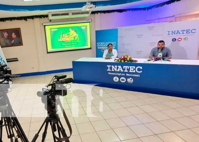 Conferencia de prensa desde el INATEC Nicaragua
