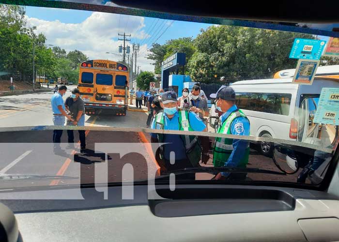 Inspección de unidades de transporte estudiantil en Nicaragua