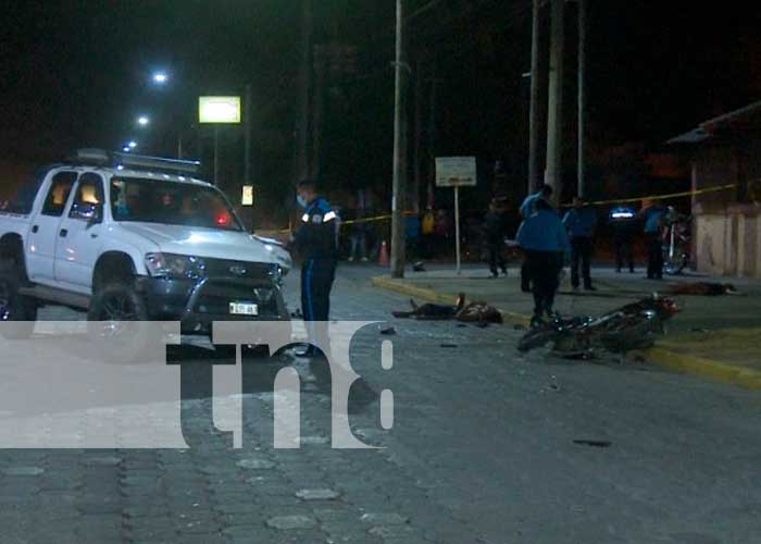 Mortal accidente de tránsito en Linda Vista, Managua