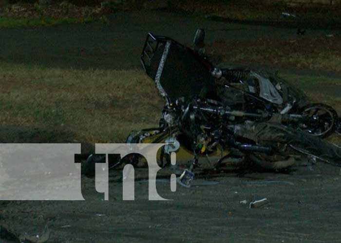 Mortal accidente de tránsito en Linda Vista, Managua